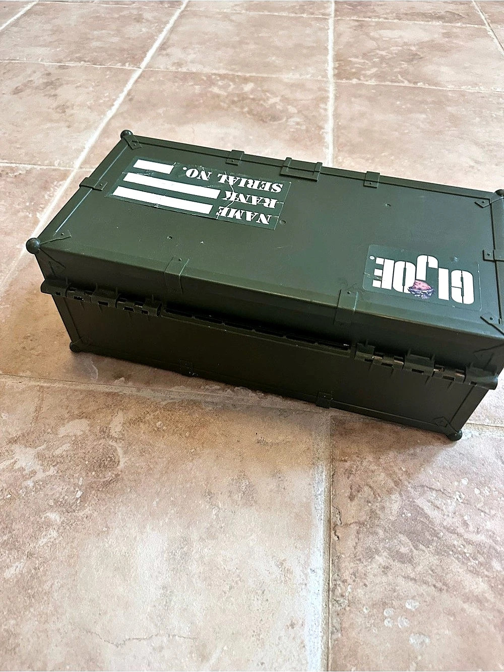 G.I. Joe Military Toy Action Figure Green Plastic Storage Box - Picture 8 of 9